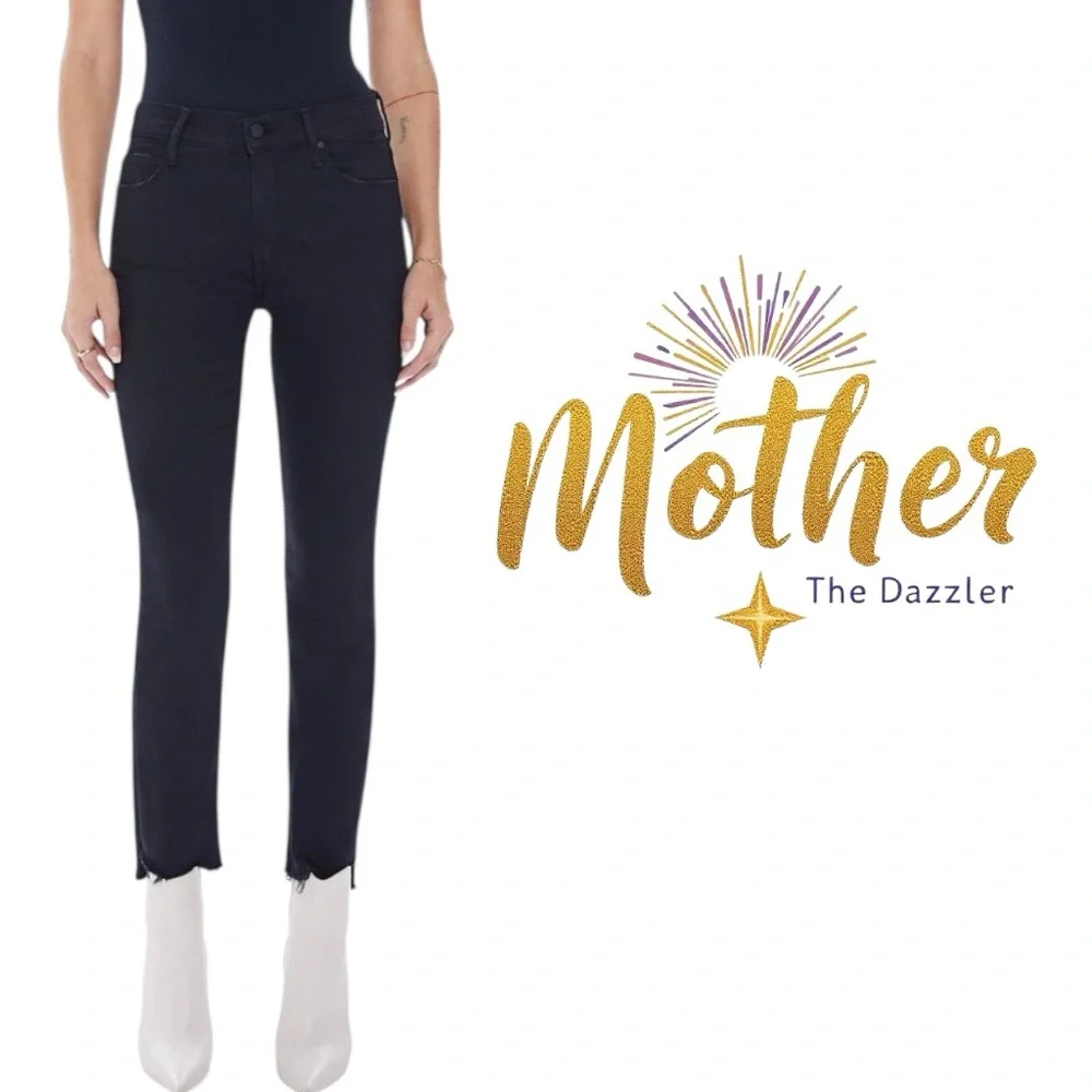 MOTHER The Dazzler Mid-Rise Ankle Fray Jeans
Black Not Guilty Wash Size 28 - Picture 8 of 10